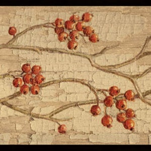 Rosehip Garland Wallpaper Border Hah15173b - Etsy