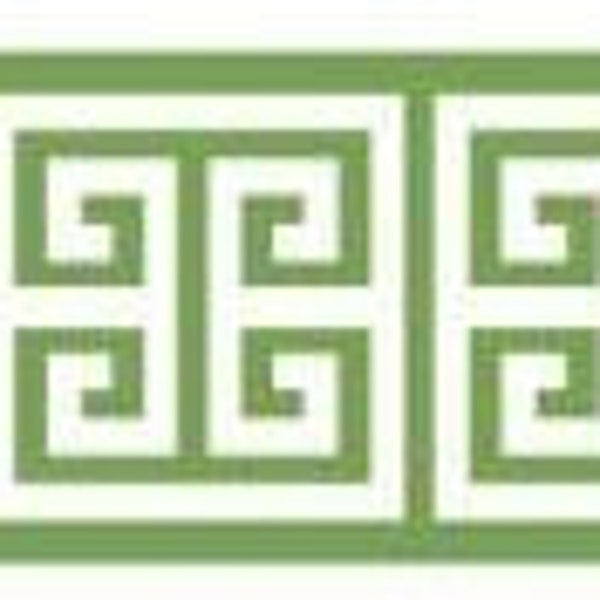 Lime Meandor Greek Key Wallpaper Border BP8213bd