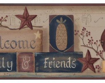 Welcome Pineapple Wallpaper Border