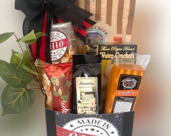 Ohio Gift Basket, Made In Ohio Gift Box Small, Ohio Custom Themed Gourmet Gift Box, Flavors of Ohio, Corporate Gift, Client Referral Gift