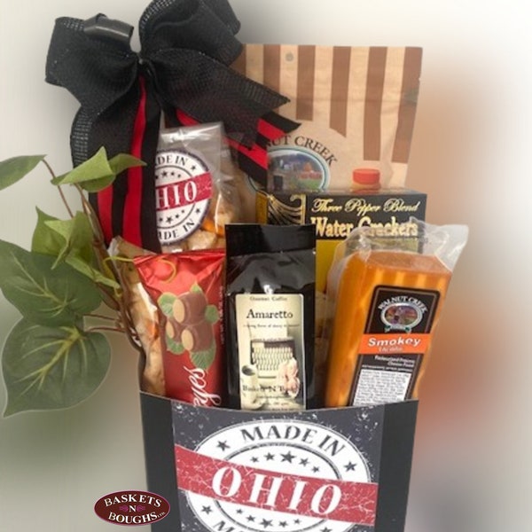 Ohio Gift Basket, Made In Ohio Gift Box Small, Ohio Custom Themed Gourmet Gift Box, Flavors of Ohio, Corporate Gift, Client Referral Gift