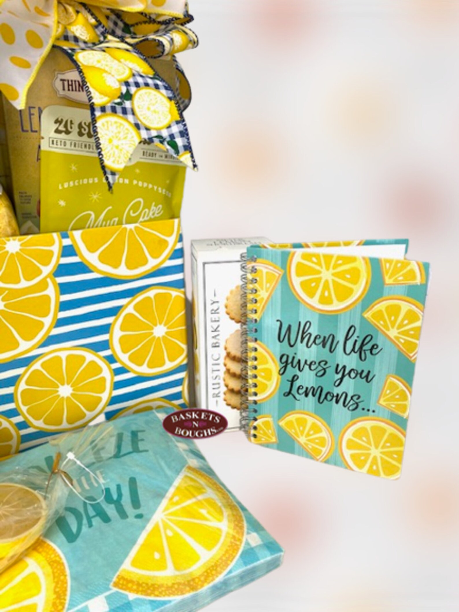 Lemon Themed Gift Basket for Mothers Day Lemon Spring Gift Etsy