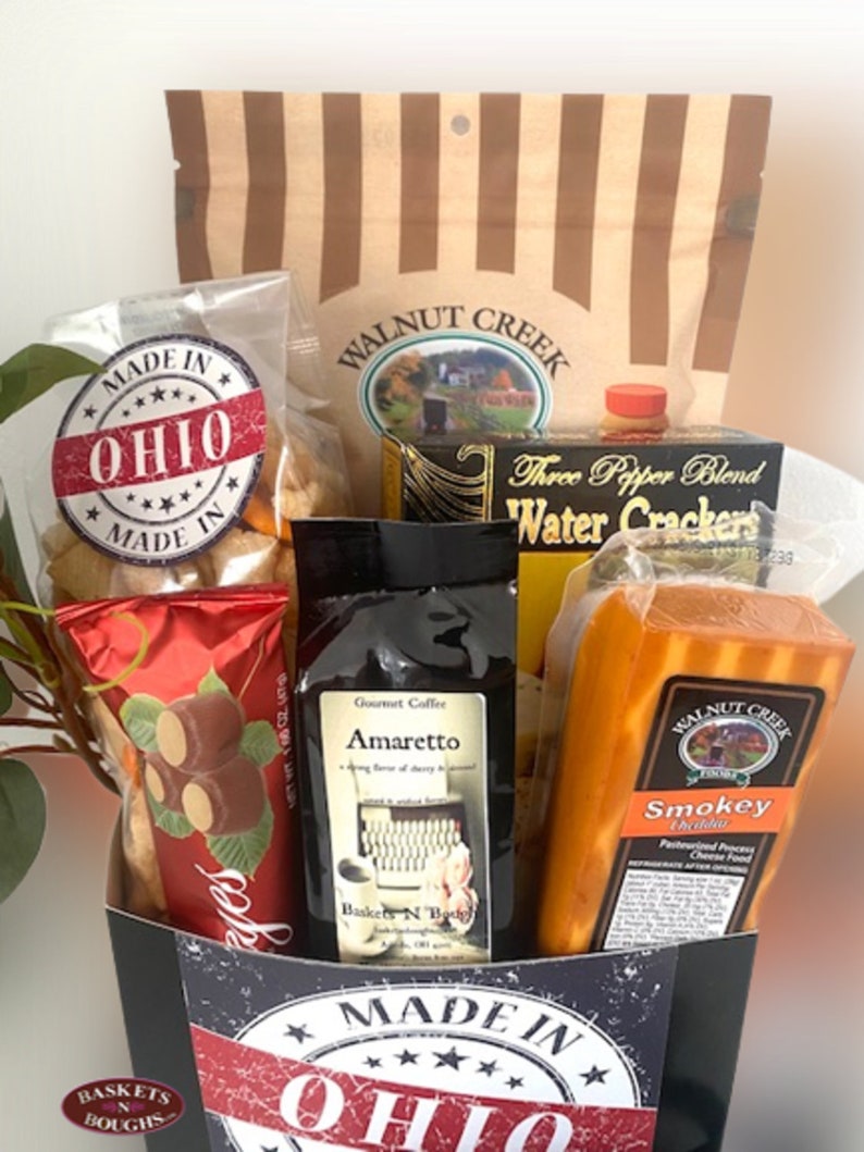 Ohio Gift Basket, Made in Ohio Gift Box Small, Ohio Custom Themed