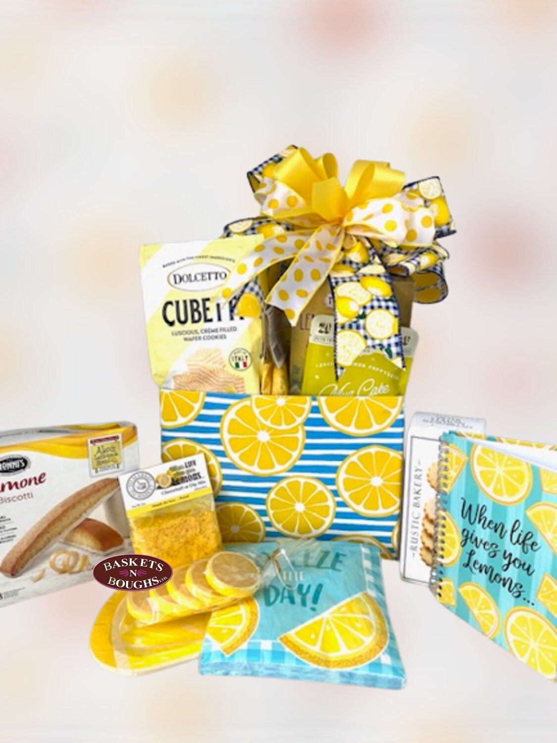 Lemon Themed Gift Basket for Mothers Day Lemon Spring Gift Etsy