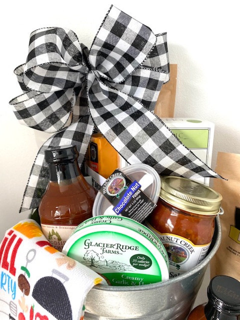 BBQ Bucket Gift Basket Fathers Day BBQ Gift Basket Birthday Etsy