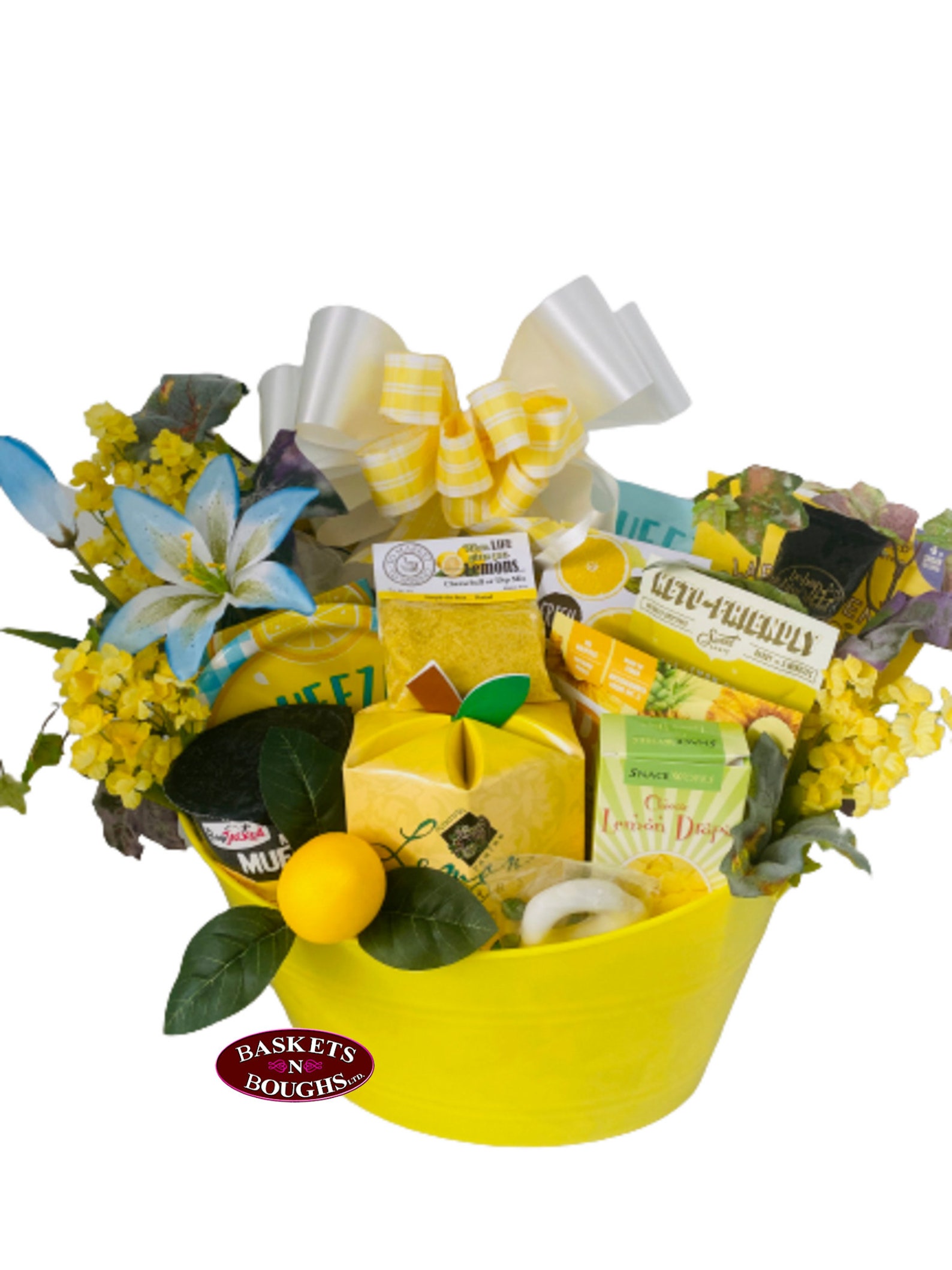 Lemon Gift Basket Lemon Treats Gift Basket Gifts of Lemon Etsy