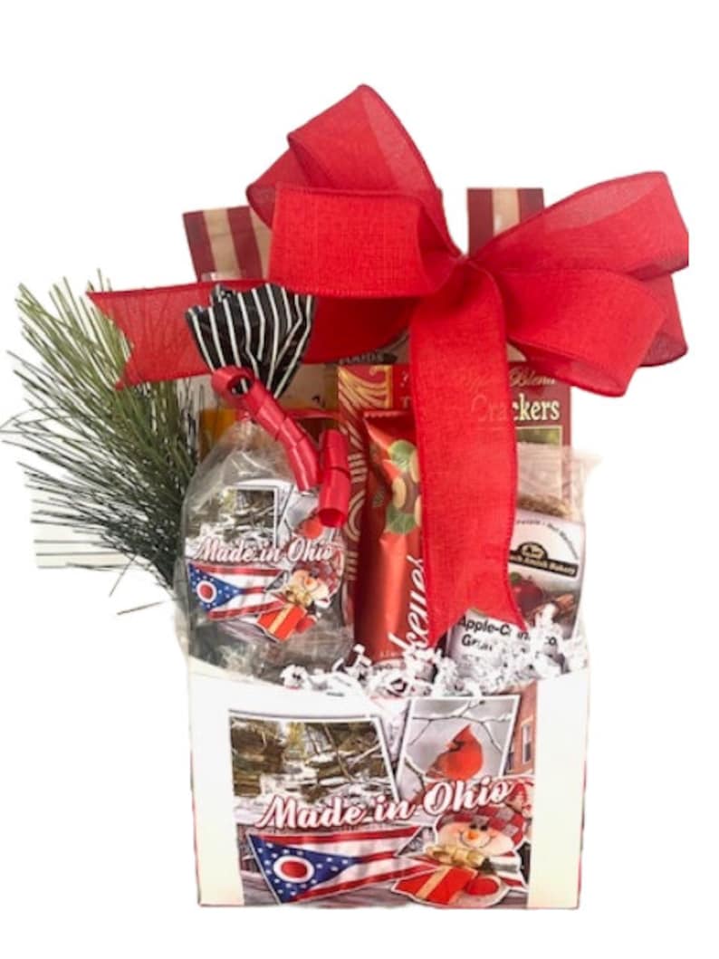 Ohio Winter Label Gift Box, Ohio Winter Themed Gift Box, Holiday Made