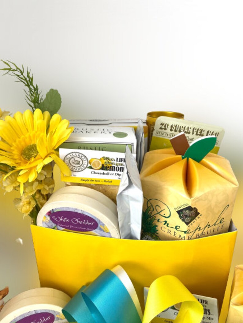 Mothers Day Gift Basket Pineapple and Lemon Gift Basket Etsy