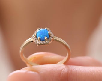 Opal Ring, Gold Opal Ring, Minimalist Rings, Gift for Women Birthstone Ring Rings for Women Jewellery Rings Engagement Ring