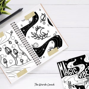Witchy, fun and unique colouring pages