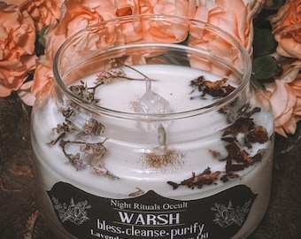Spell Candle: Purify. Cleanse. Bless.