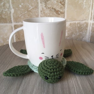 Crocheted turtle coaster