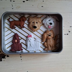 Dog Magnet Set/Fridge Magnets/Magnets With Tin/Birthday Gift/Cute Magnets