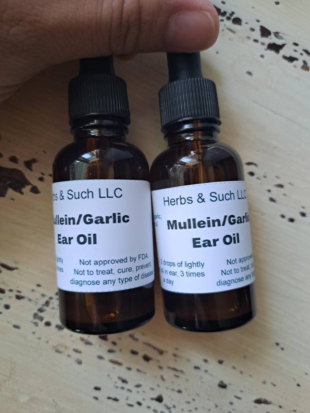 1 Oz / Mullein & Garlic Ear Oil/pet Ear Oil Etsy