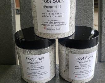 Peppermint Foot Soak, Relaxing Epsom Salts