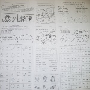 Homeschool worksheets/First Grade school activities/Children Activities/Pack of 9 sheets