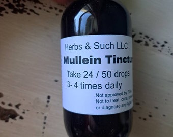 4 oz /Mullein Tincture/Mullein Leaf Tincture
