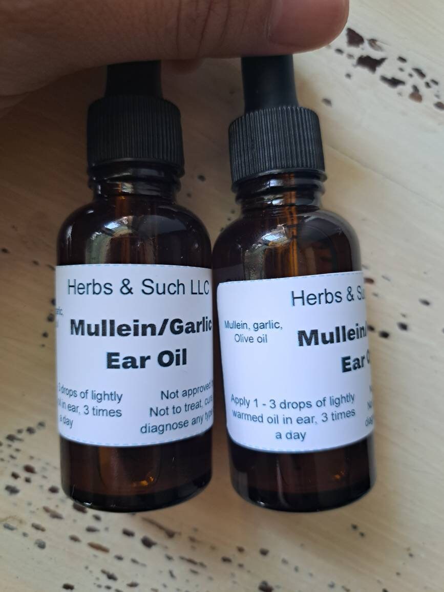1 Oz / Mullein & Garlic Ear Oil/pet Ear Oil Etsy