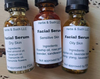 Moisturizing Facial Serum with Rosehip, Jojoba, Chamomile