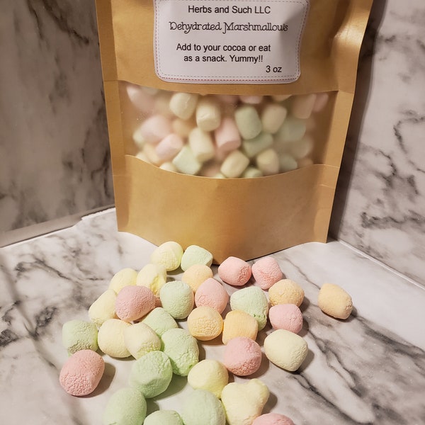 Dehydrated Marshmallows/Dehydrated Snacks/3 oz Bag/Fruity Marshmallows