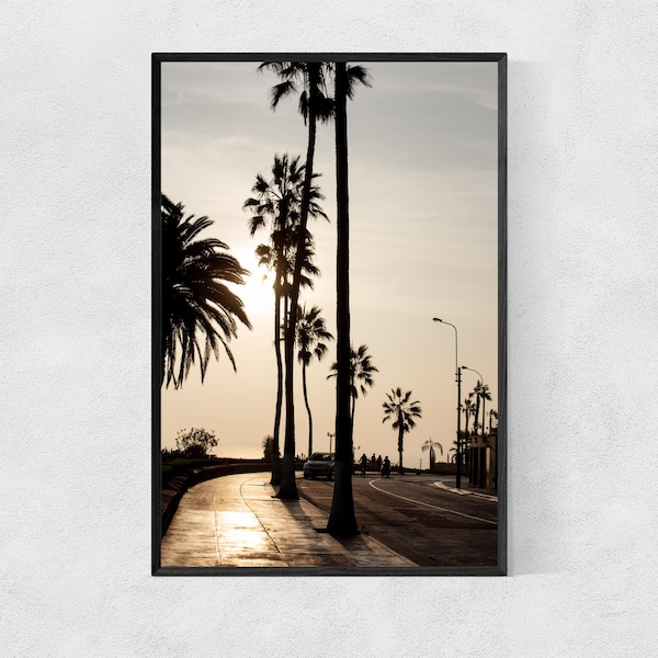 Photography Print High Quality Lustre Paper Palm Trees at Sunset