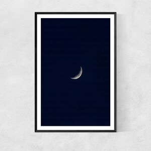 Photography Print High Quality Lustre Paper Moon Crescent Wall Print image 1