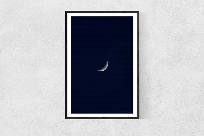 Photography Print High Quality Lustre Paper Moon Crescent Wall Print image 1