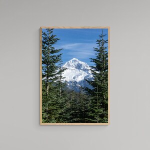 Photography Print High Quality Lustre Paper Mountain Summit Portrait Mount Hood Oregon Travel Poster United States