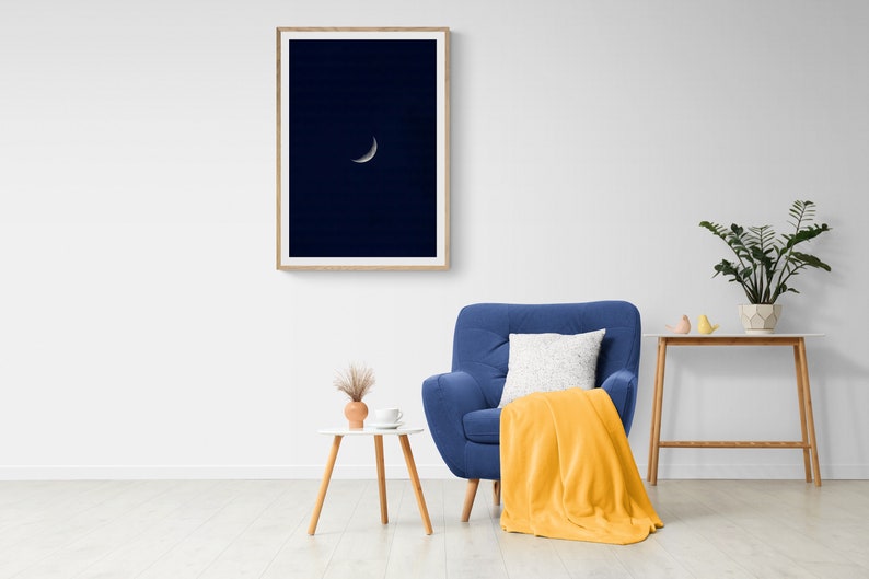 Photography Print High Quality Lustre Paper Moon Crescent Wall Print image 2