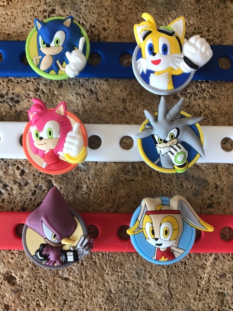 Sonic the Hedgehog Charm Bracelets Party Favors Sonic the Etsy