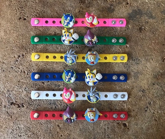 Sonic The Hedgehog Charm Bracelets Party Favors Sonic The Etsy