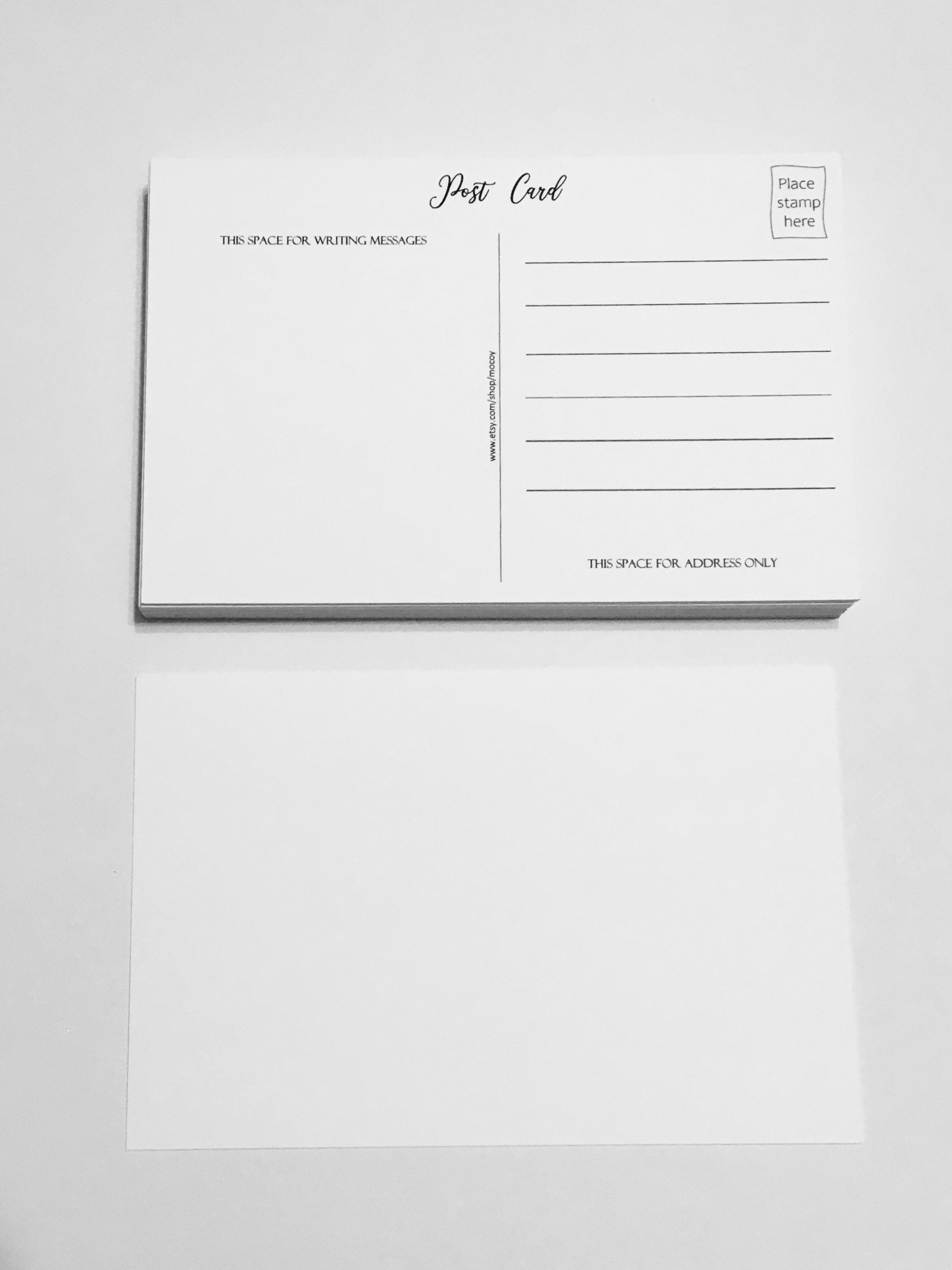 White postcards 25 50 100 heavy duty Postcards one side Etsy