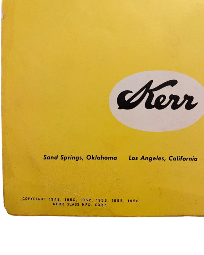 1958 Kerr Canning Guide - Etsy