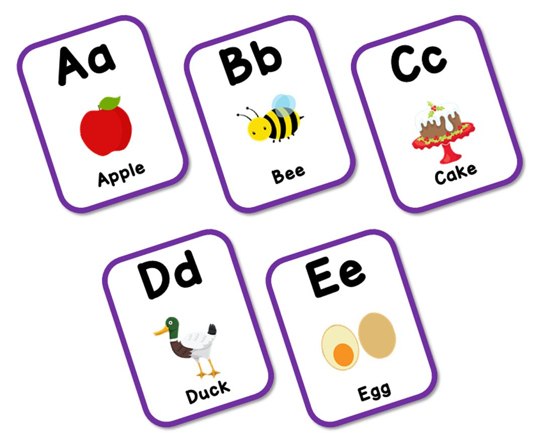 Alphabet Flash Cards Printable ABC Flash Cards Flash Cards Etsy India