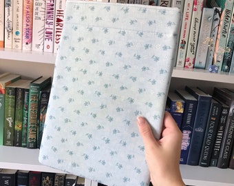 Small Flower Light blue Book sleeve | Book Bag | Book Protector