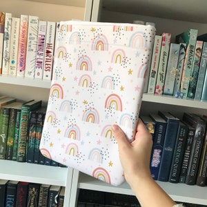 Cute Rainbow Book Sleeve | Travel Book Bag | Book Protector