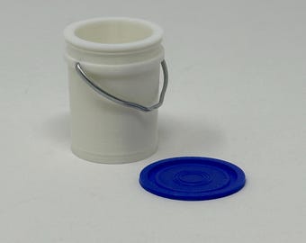 1:10 Miniatur 5-Gallonen-Eimer mit Deckel 3D gedruckt