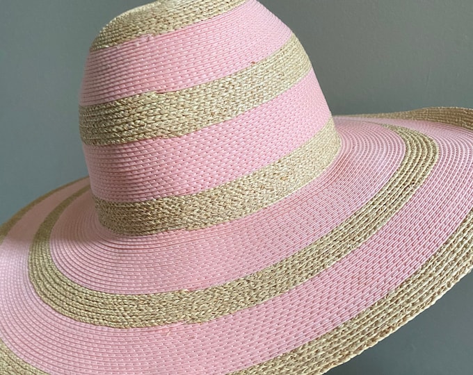 Featured listing image: Helen Kaminski, hand crafted classic style striped hat,  large brim,  o/s never worn with tags