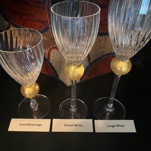 Union Street Glass 110 Piece Set, hand-blown 24K Gold Trim