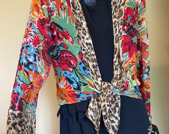 Featured listing image: Harari sheer printed jacket inspired by exotic gardens and natures amusements. Very Rare  Never worn   Size M
