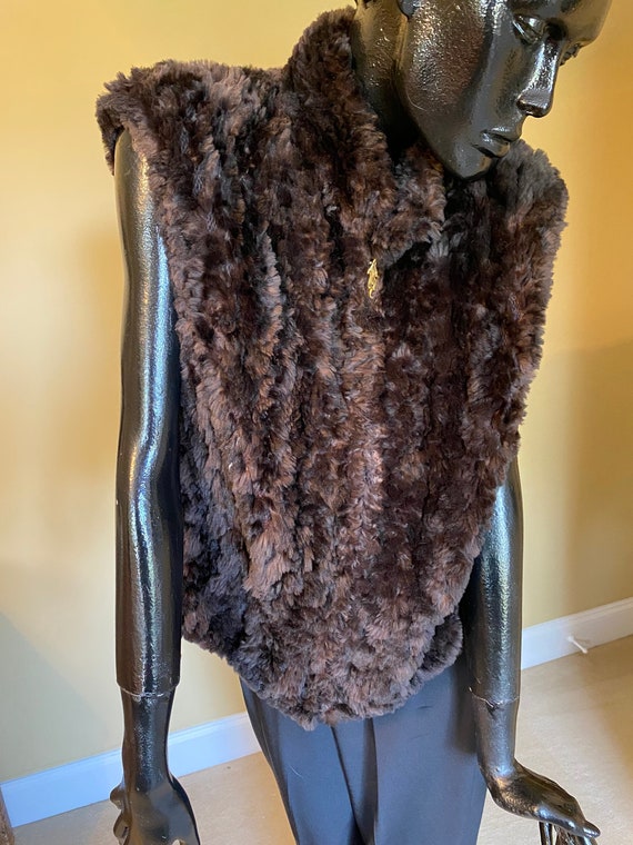 Original Paula Lishman sheared beaver, knitted fur