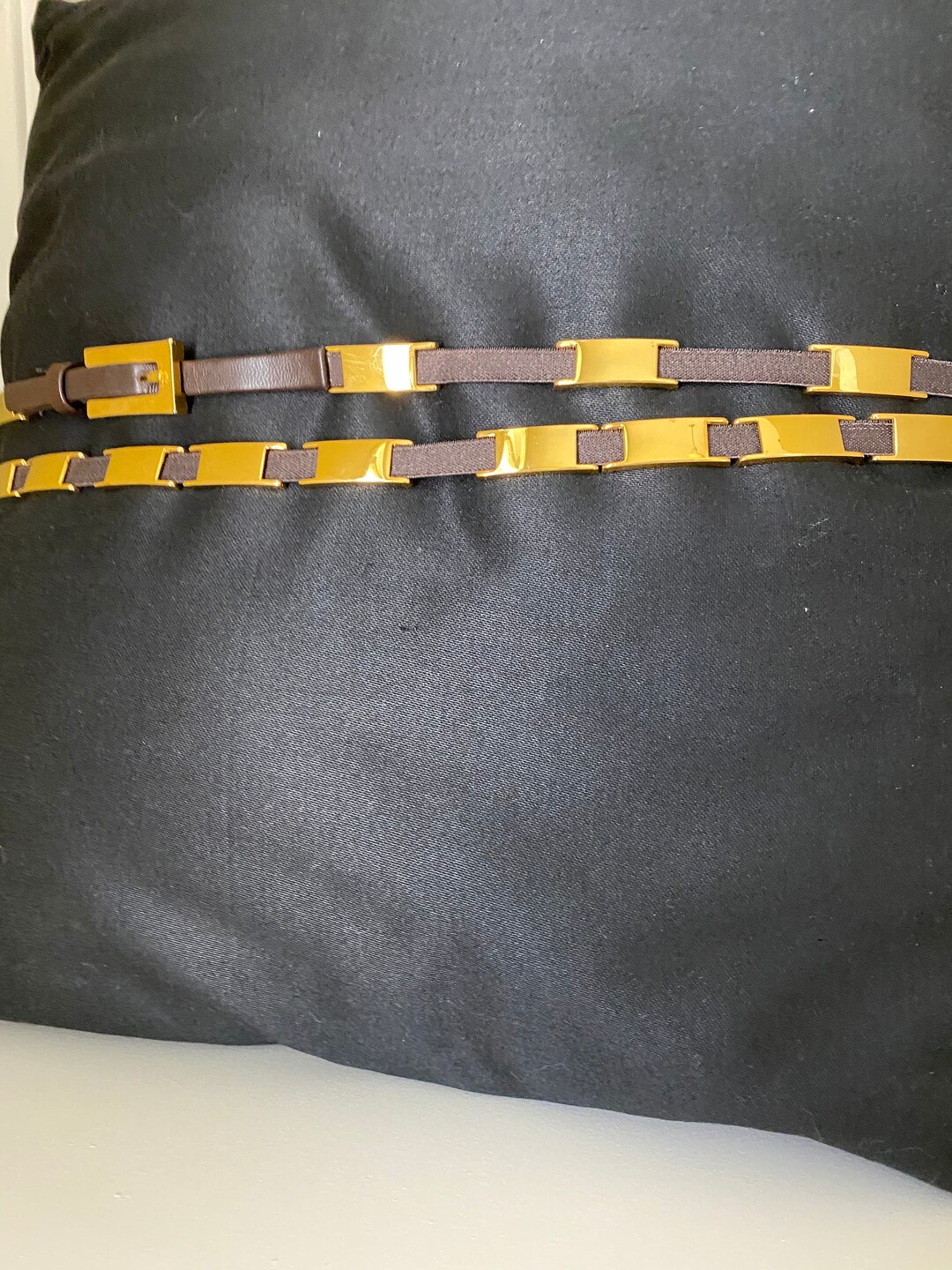 Vintage Suzi Roher 90s Double Buckle Leather Belt Vintage-XL-Suzi-Roher-Brown-  main image 4