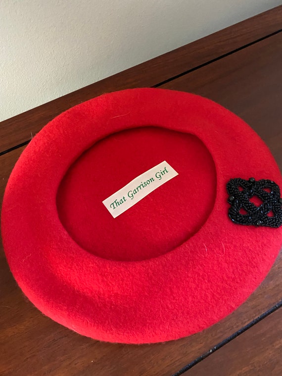 Hand made designer Red beret - image 3