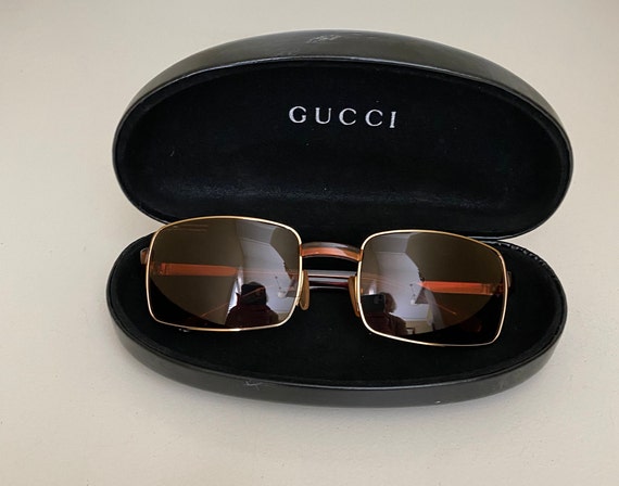 Vintage Gucci leather sunglasses case brown | eBay