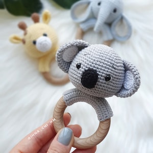 Set of 3 patterns ELEPHANT, GIRAFFE and KOALA Crochet Safari Animal Patterns Amigurumi Toys Easy to follow Pdf Patterns image 5