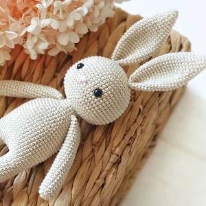 TYLKO WZÓR: Zabawka-króliczek Szydełkowa zabawka amigurumi Zabawka wypchana królikiem Wzór szydełkowy PDF w języku angielskim, hiszpańskim zdjęcie 10