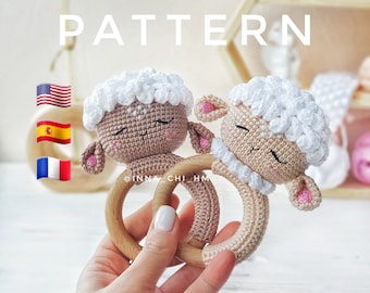 Crochet Lamb Rattle Pattern | PDF English, French, Spanish