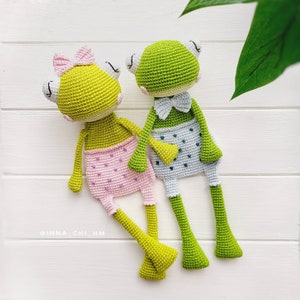 SOLO PATRÓN: Frog Lovey / Frog Baby Security Blanket / Frog Lovey crochet toy / Diy crochet ranita acurrucadora / PDF en inglés, español, francés imagen 3