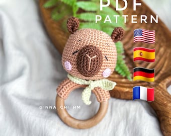 Capybara Rattle Crochet Pattern: Amigurumi Toy (PDF Pattern)