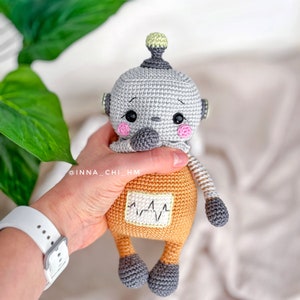PATTERN ONLY: Oscar the Robot Robot amigurumi toy Crochet Robot Easy To Follow PDF Pattern in English zdjęcie 6